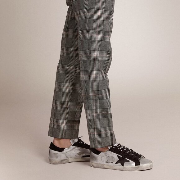 Golden Goose Superstar Sneakers Round Toe Lace Up Low Top Leather in Silver - Picture 2 of 15